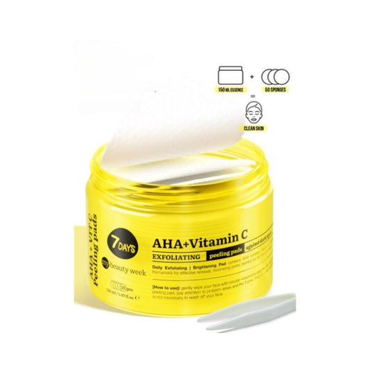 7 DAYS My Beauty Week veido padeliai su AHA rūgštimis ir Vitaminu C, 50 vnt. (150ml) - veidui - Damų Kampelis
