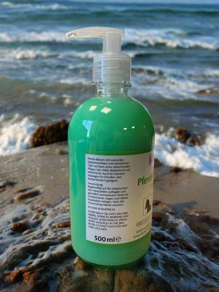 BOTANIS, vėsinantis Arklių balzamo gelis su dozatoriumi, 500 ml.