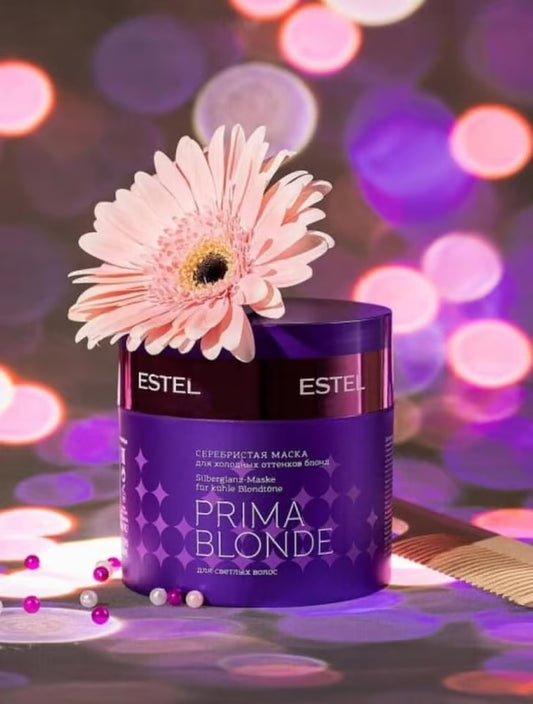 ESTEL PRIMA BLONDE kaukė šaltam atspalviui su gėle, profesionali plaukų priežiūra