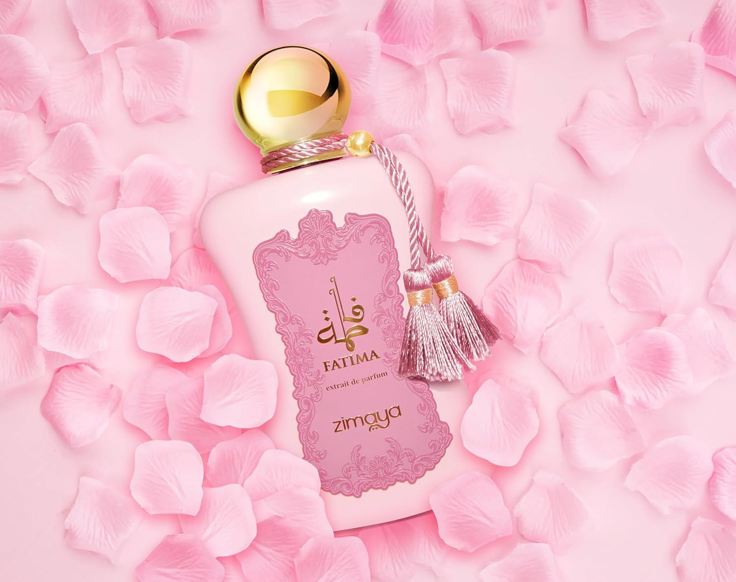 ZIMAYA FATIMA Pink moteriški kvepalai, 100 ml. laying on the ground between leafs