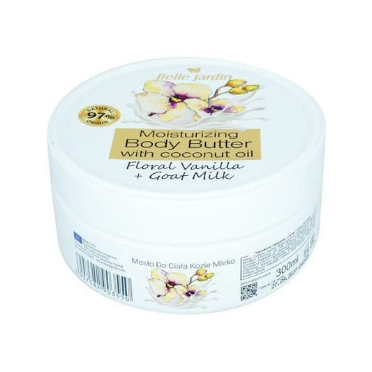 BELLE JARDIN Masažinis sviestas kūnui su ožkos pienu ir vanile, 300 ml. - kūnui - Damų Kampelis
