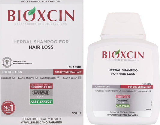 BIOXCIN šampūnas nuo plaukų slinkimo , 300 ml + DOVANA 100 ml kelioninis šampūnas-Plaukams-Damų Kampelis