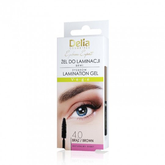 DELIA antakių laminavimo gelis 4.0 Ruda, 4 ml - veidui - Damų Kampelis