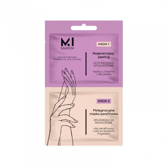 MARION parafino procedūra rankoms. Šveitiklis + parafino kaukė Mi Marion Spa, 5+6 ml