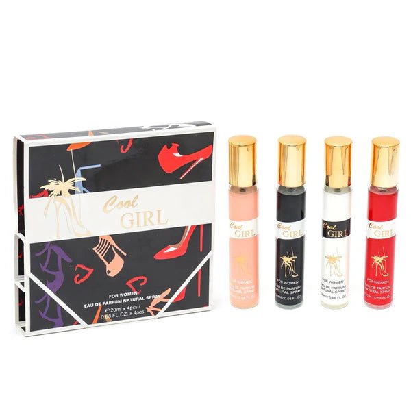 MYSTICAL COOL GIRL moteriškų kvepalų dovanų rinkinys/Carolina Herrera Good Girl imitacija, 4x20ml. - kūnui - Damų Kampelis