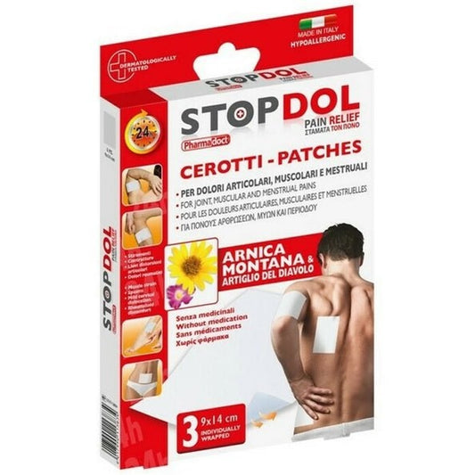 STOP DOL pleistrai nuo skausmo su arnika ir velnio letenėlėmis, 3 vnt. - sveikatai - Damų Kampelis