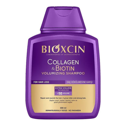 BIOXCIN Collagen & Biotin šampūnas plaukų apimčiai 300 ml