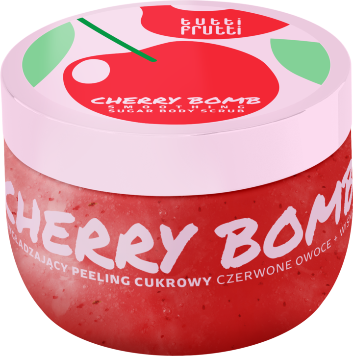 Tutti Frutti Cherry Bomb kūno šveitiklis su cukrumi, 300 g