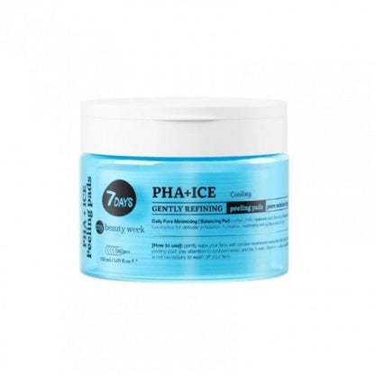 7 DAYS My Beauty Week švelniai šveičiantys vėsinantys padeliai veidui PHA+ICE, 50 vnt., 150 ml - veidui-Damų Kampelis