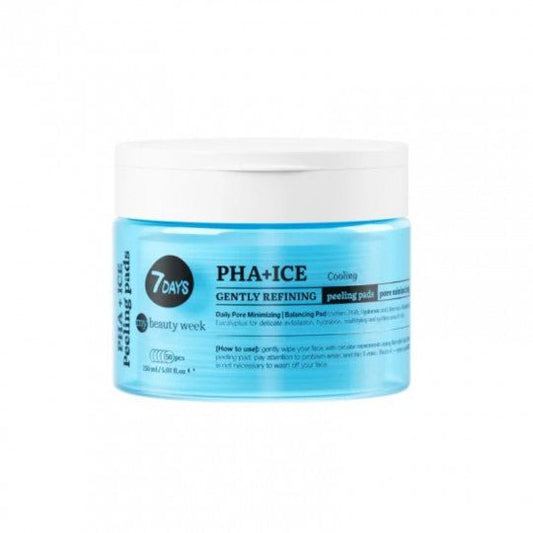 7 DAYS My Beauty Week švelniai šveičiantys vėsinantys padeliai veidui PHA+ICE, 50 vnt., 150 ml - veidui-Damų Kampelis