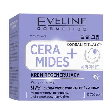 EVELINE Korean Rituals regeneruojamasis kremas su keramidais, 50ml. - veidui-Damų Kampelis
