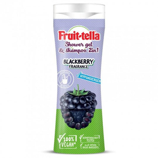 FRUITTELLA dušo želė ir šampūnas gervuogių aromato 2in1, 300 ml - kūnui - Damų Kampelis