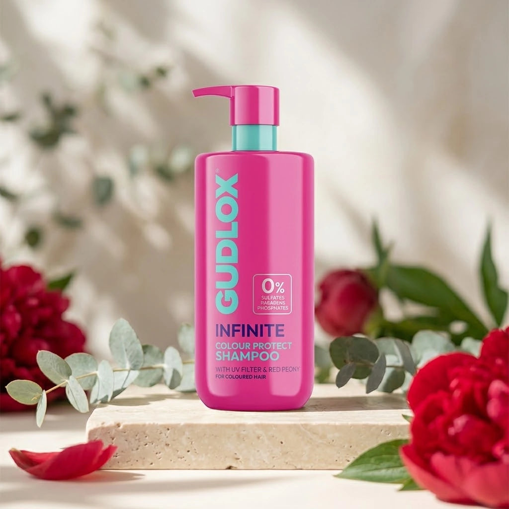 GUDLOX Infinite Colour Protect Shampoo – šampūnas dažytiems plaukams su hibisku ir vitaminu E, 400 ml