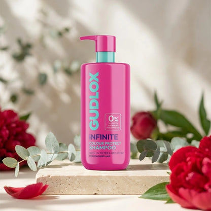 GUDLOX Infinite Colour Protect Shampoo – šampūnas dažytiems plaukams su hibisku ir vitaminu E, 400 ml