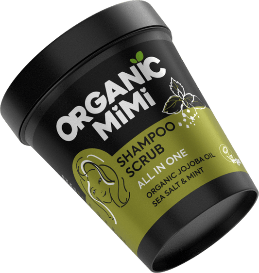 ORGANIC MIMI Šampūninis šveitiklis plaukams su jūros druska ir mėtomis 280 g.