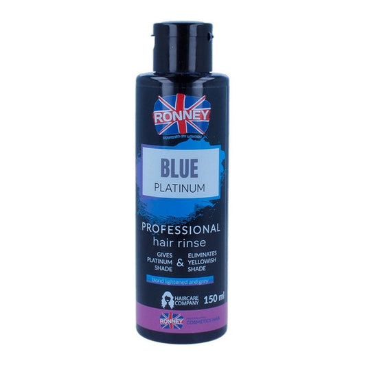 ROONEY Geltonus tonus neutralizuojanti priemonė šviesintiems, žiliems arba blukintiems plaukams BLUE PLATINUM, 150 ml