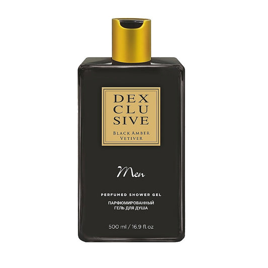 DEXCLUSIVE Men Black Amber & Vetiver parfumuota dušo želė vyrams, 500 ml