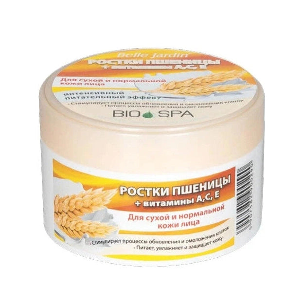 BELLE JARDIN SPA NATURELLE Veido kremas su kviečių gemalų aliejumi ir vitaminais A, C, E, 200 ml