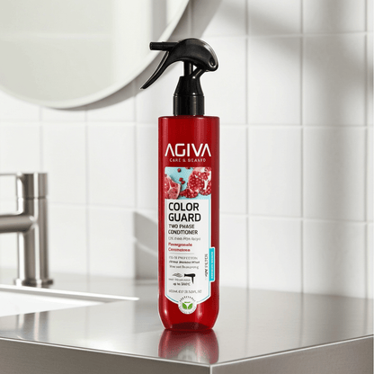 AGIVA COLOR GUARD dvifazis purškiamas kondicionierius dažytiems plaukams, 400 ml-Plaukams-Damų Kampelis