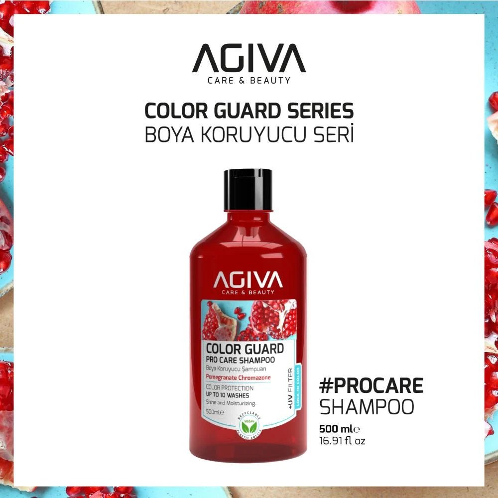 AGIVA Color Protection plaukų šampūnas su granatų ekstraktu 500 ml - kūnui - Damų Kampelis