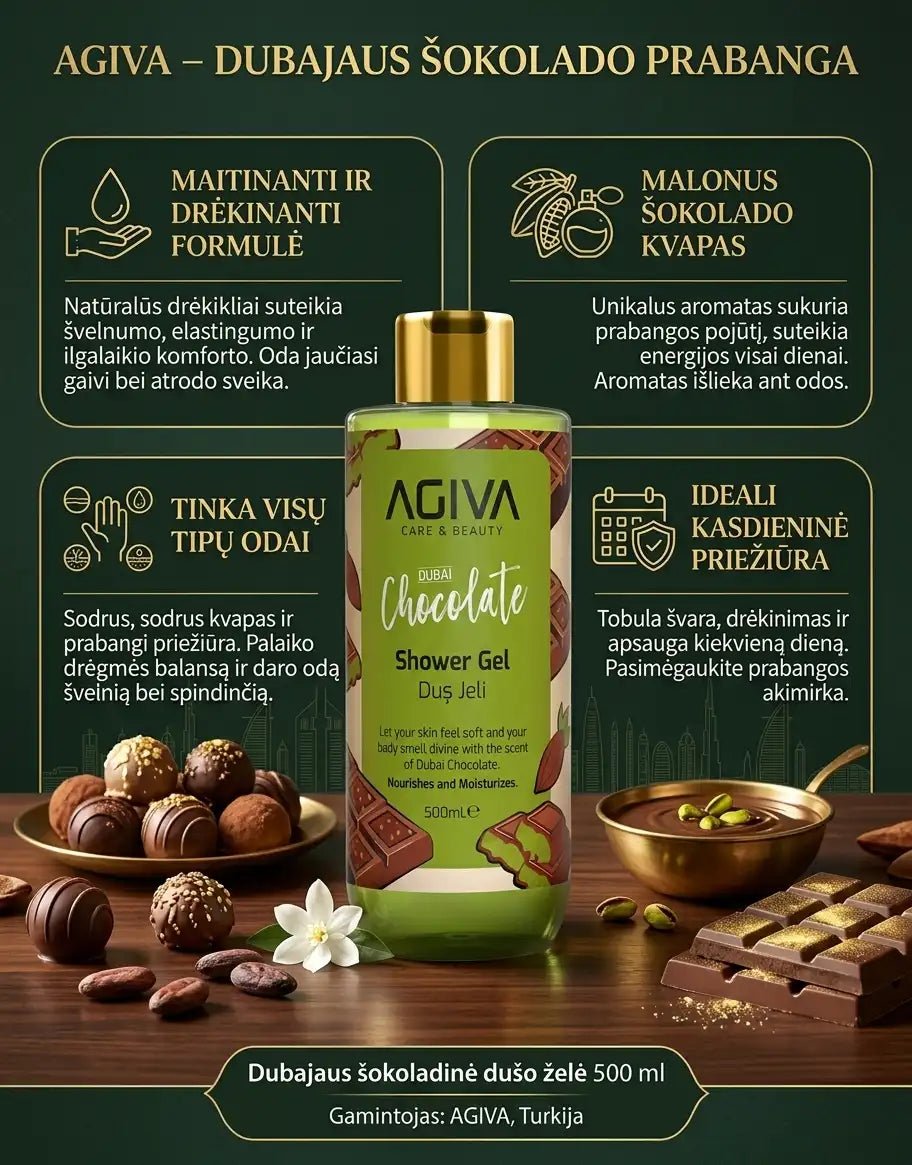 AGIVA Dubajaus šokoladinė dušo želė 500 ml-Kūnui-Damų Kampelis