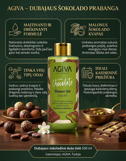 AGIVA Dubajaus šokoladinė dušo želė 500 ml-Kūnui-Damų Kampelis