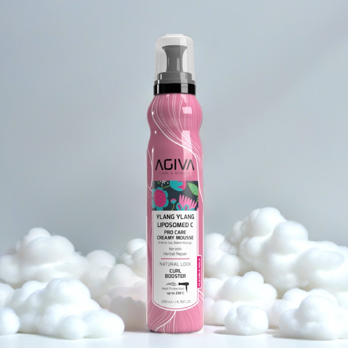 AGIVA plaukų putos Ylang Ylang Lipozom C Pro Care , 200 ml.
