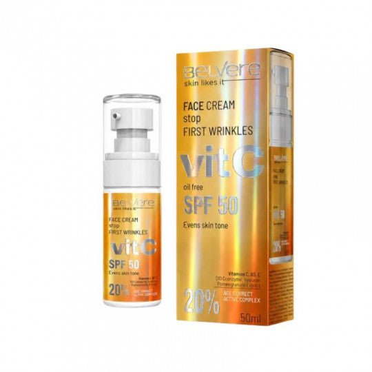 BELLE JARDIN Belvere VitC veido kremas šviesinamasis su SPF50, 50 ml-Veidui-Damų Kampelis