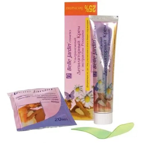 BELLE JARDIN Depiliuojamasis kremas su ramunėlių ekstraktu, 125 ml - kūnui - Damų Kampelis