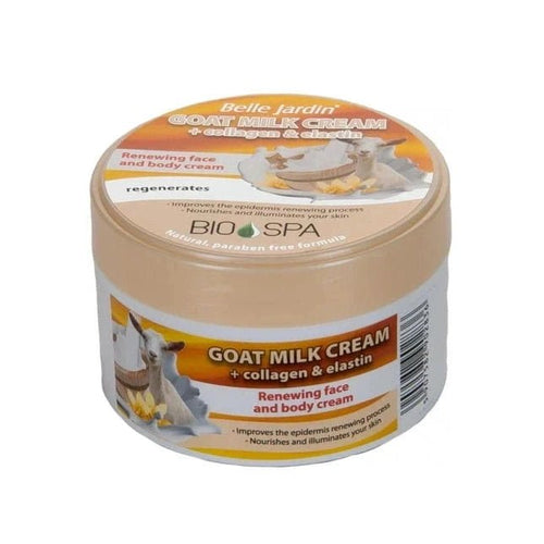 BELLE JARDIN SPA NATURELLE Veido ir kaklo kremas su ožkų pienu, kolagenu ir elastinu, 200 ml-veidui-Damų Kampelis