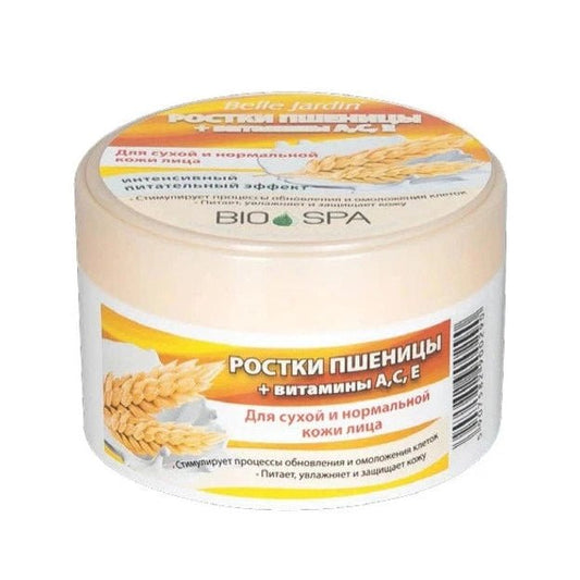BELLE JARDIN SPA NATURELLE Veido kremas su kviečių gemalų aliejumi ir vitaminais A, C, E, 200 ml - veidui - Damų Kampelis