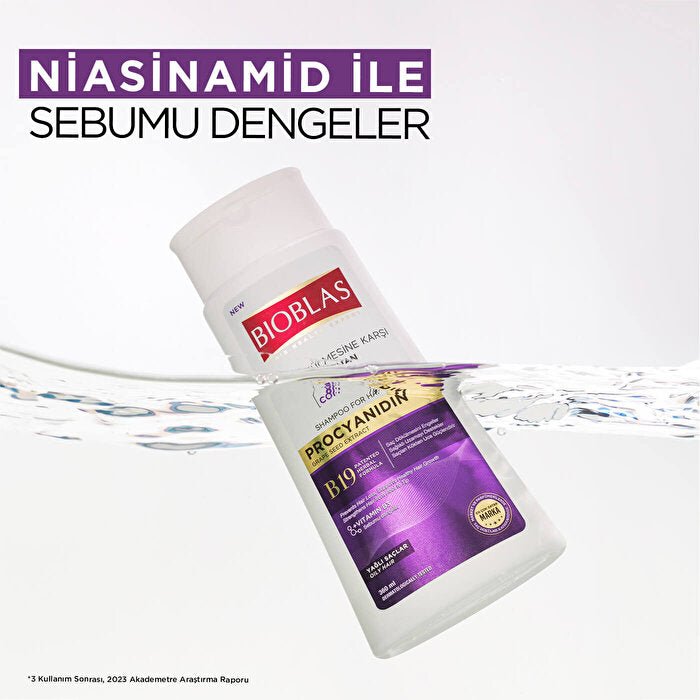 Bioblas šampūnas Procyanidin & Micellar riebiems plaukams, 360 ml-Plaukams-Damų Kampelis