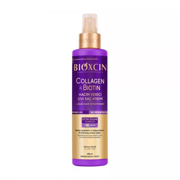 BIOXCIN Collagen & Biotin purškiamas kondicionierius plaukų apimčiai, 200 ml