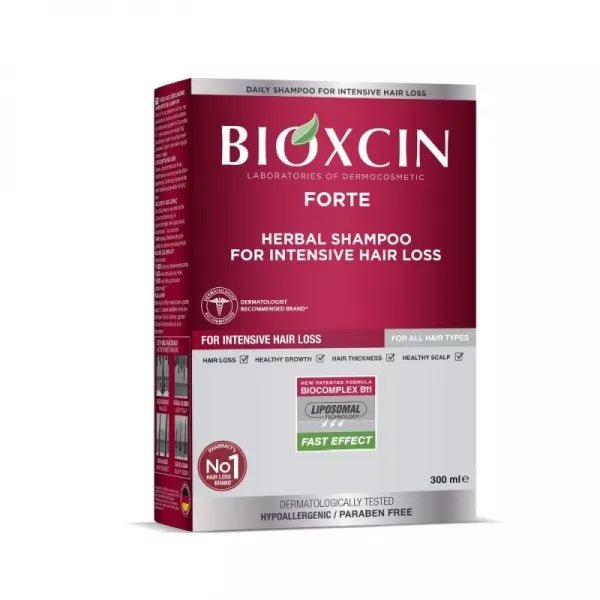 BIOXCIN šampūnas intensyviai slenkantiems plaukams FORTE, 300 ml - plaukams - Damų Kampelis
