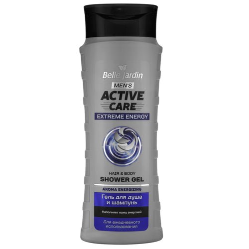 BJ Active Care dušo gelis ir šampūnas vyrams Extreme Energy, 400 ml-Kūnui-Damų Kampelis