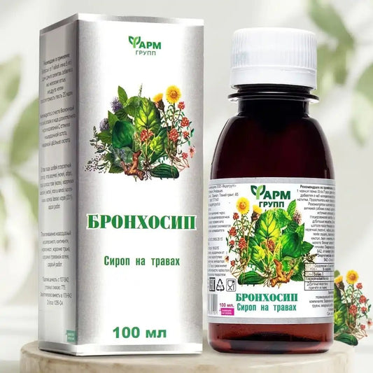 BRONHOSIP žolelių sirupas nuo kosulio, 100 ml-Sveikatai-Damų Kampelis