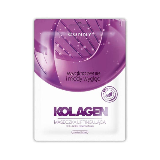 CONNY lakštinė veido kaukė glotninamoji su kolagenu, 23 g-Veidui-Damų Kampelis