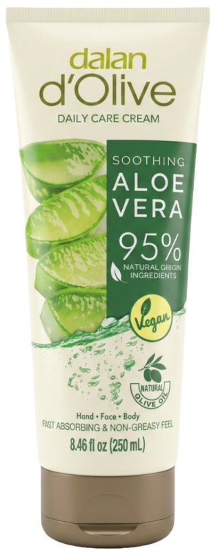 Dalan d'Olive Aloe Vera raminantis kremas rankoms, veidui ir kūnui, 250 ml-Kūnui-Damų Kampelis