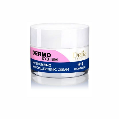 DELIA Dermo System kremas veidui hipoalerginis drėkinamasis išsausėjusiai ir jautriai odai, 50 ml - veidui - Damų Kampelis