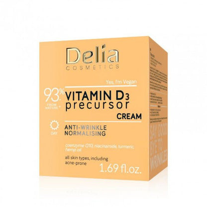 DELIA dieninis kremas veidui normalizuojantis Vitamin D3, 50 ml - veidui - Damų Kampelis