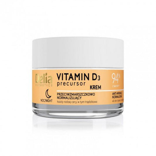 DELIA kremas veidui naktinis normalizuojantis Vitamin D3, 50 ml - veidui - Damų Kampelis