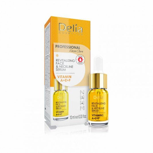 DELIA serumas veidui ir kaklui Professional Care  gaivinamasis su vitaminais A, E, F, 10 ml. - veidui - Damų Kampelis
