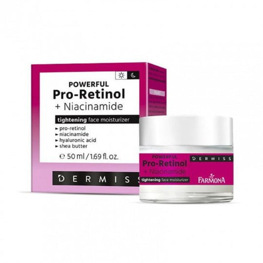 DERMISS veido drėkiklis stangrinamasis su Pro-Retinoliu ir niacinamidu, 50 ml-Veidui-Damų Kampelis