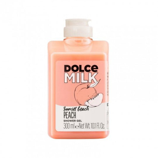 DOLCE MILK dušo gelis Sunset Beach Peach su pieno baltymais ir persiku, 300 ml-Kūnui-Damų Kampelis