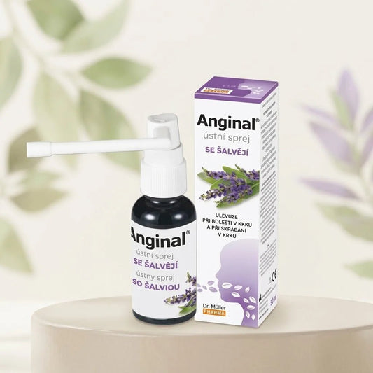 DR. MULLER ANGINAL purškalas gerklei su šalavijumi, 30 ml-Sveikatai-Damų Kampelis
