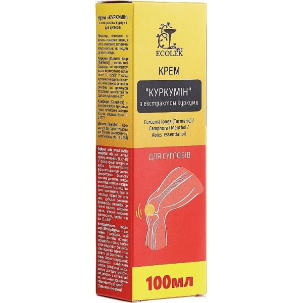 ECOLEK kurkumino kremas kūnui su ciberžole sąnariams ir raumenims, 100 ml-Kūnui-Damų Kampelis