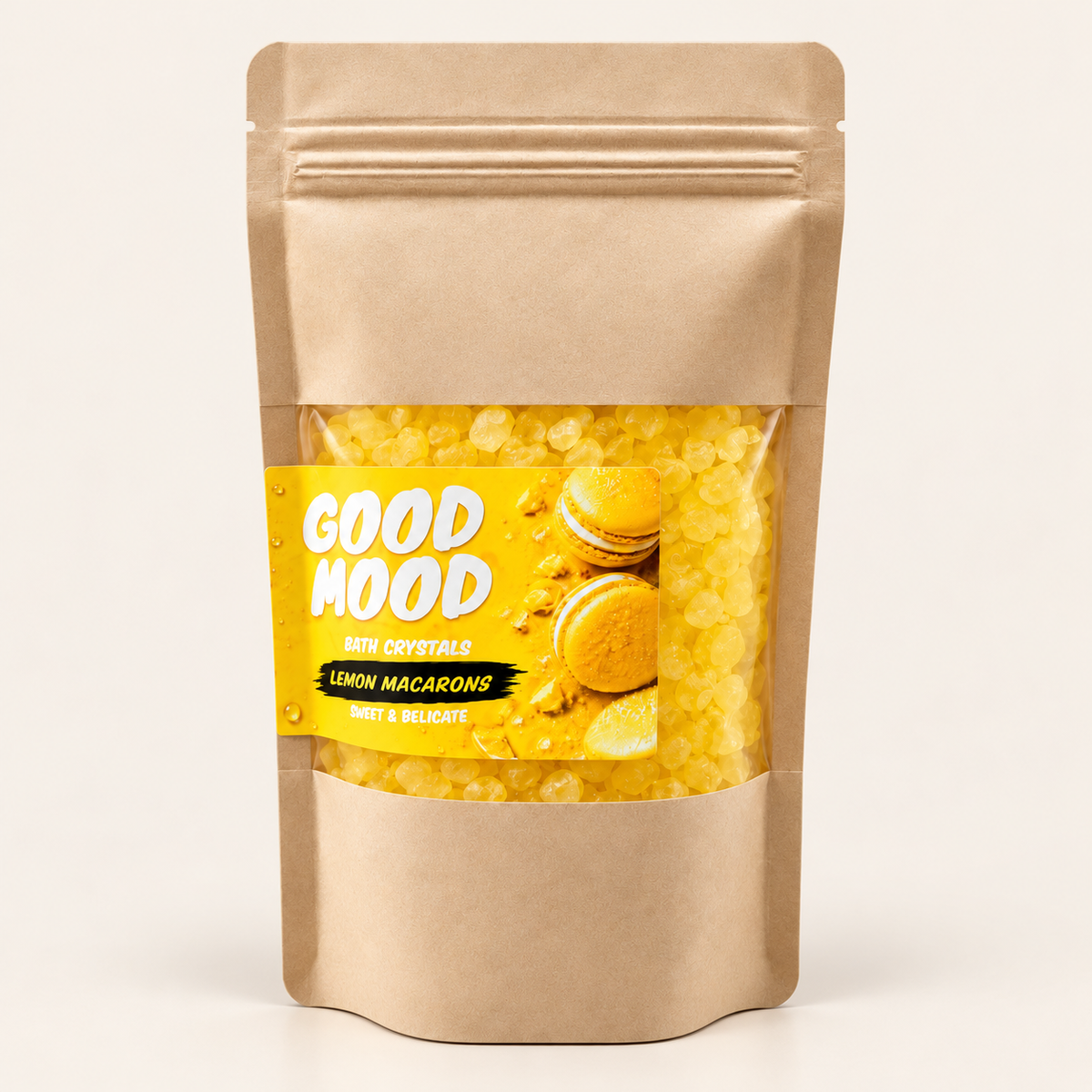 GOOD MOOD Lemon Macarons vonios druska, 500 g
