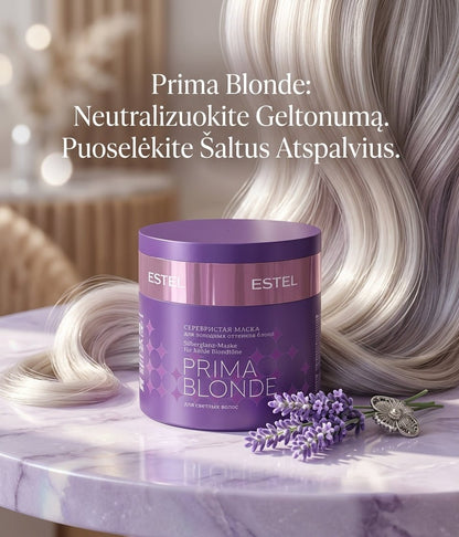 ESTEL PRIMA BLONDE Plaukų Kaukė Blondinėms - Šaltas Atspalvis 300ml-Plaukams-Damų Kampelis