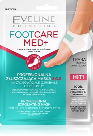 Eveline Cosmetics Foot Care Med eksfoliacinė kaukė kulnams-Pėdų kaukė-Damų Kampelis