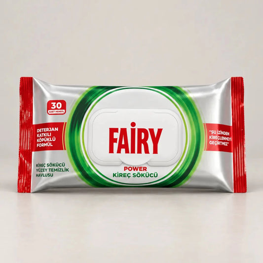 Fairy Power kalkių šalinimo servetėlės vonios kambariui, 30 vnt.-namams-Damų Kampelis